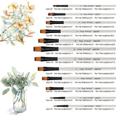 Keep Smiling A6075F 12pcs Flat Paint Brush Set - sizes 1 to 12#